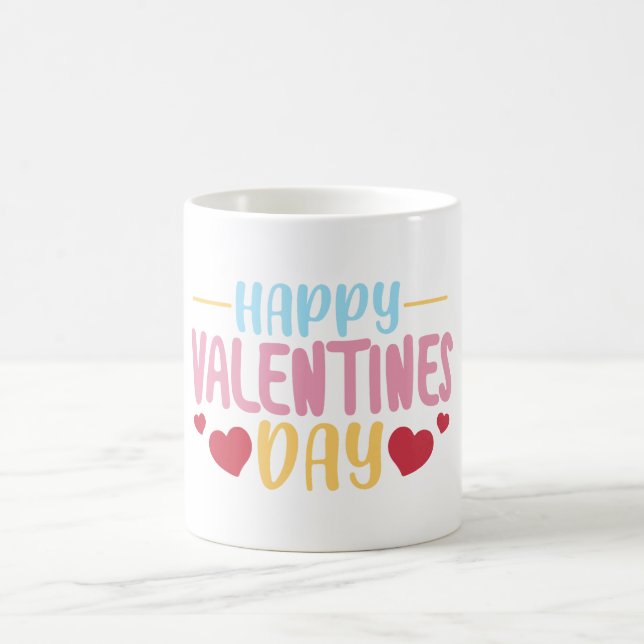 Modern Valentines Day Typography  Coffee Mug (Center)