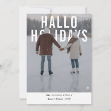 Modern Valentine's PhotoPop Holiday Card