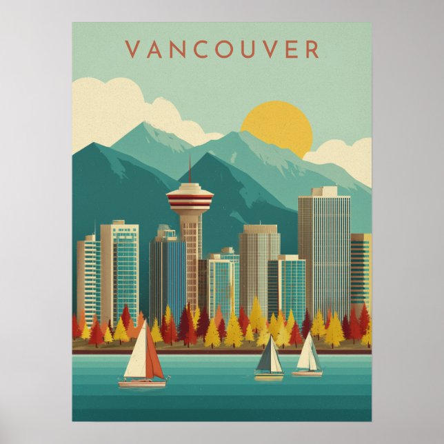 Modern Vancouver Travel Poster (Front)