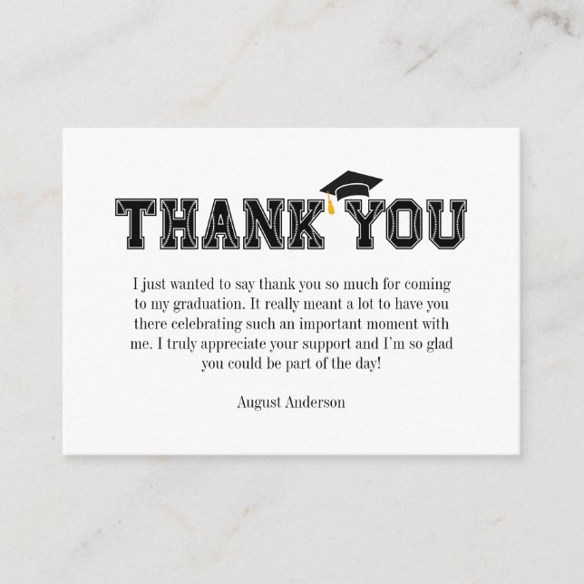 Modern Varsity Baseball Player Thank You Enclosure Card (Front)
