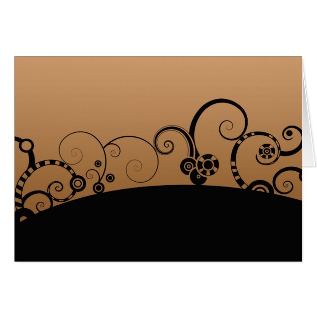 Modern vector swirl cog wheel flowers graphic (Front Horizontal)