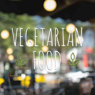 Modern vegetarian Food Healthy Food   Eco Green Window Cling