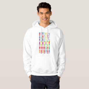 MODERN VERSION MULTICOLOR USA/USA FLAG BY MASANSE HOODIE