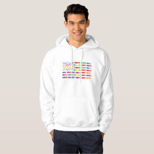 MODERN VERSION MULTICOLOR USA/USA FLAG BY MASANSE HOODIE
