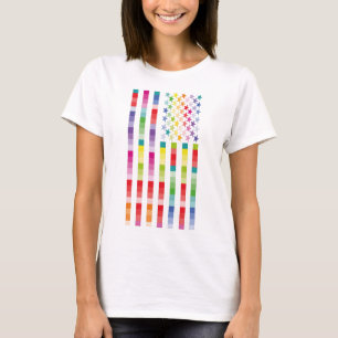 MODERN VERSION MULTICOLOR USA/USA FLAG BY MASANSE T-Shirt