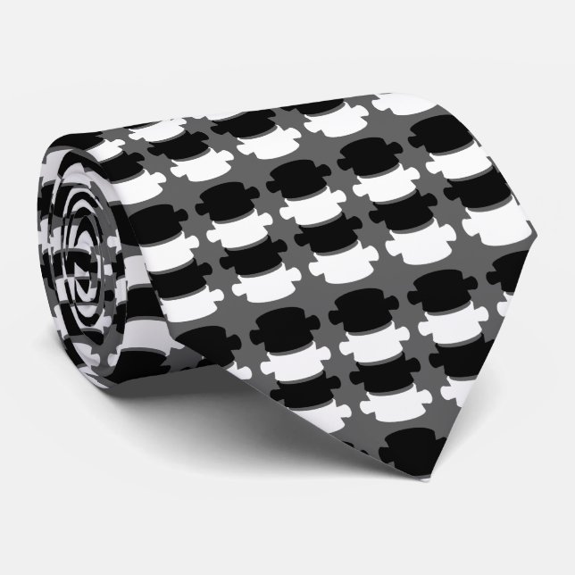 Modern Vertebrae Logo Chiropractor Neck Tie (Rolled)