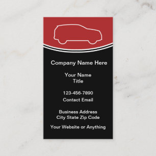 Modern Vertical Automotive Business Cards