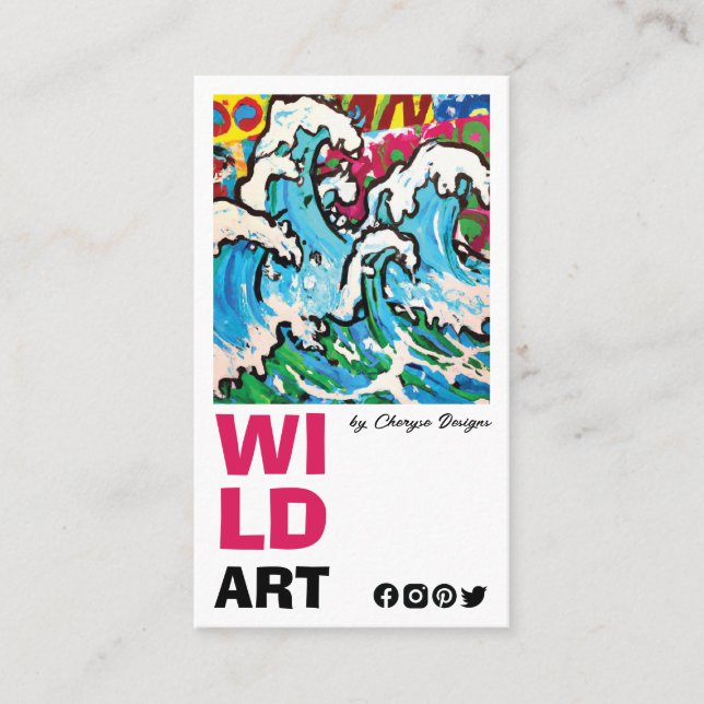 Modern Vertical Business Card (Front)