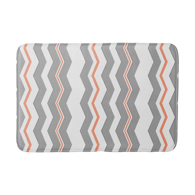 Modern Vertical Chevron with any Colour Bath Mat (Front)