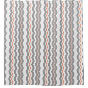 Modern Vertical Chevron with any Colour Shower Curtain