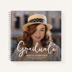 Modern Vertical Photo Graduation 2026 Guest Notebook