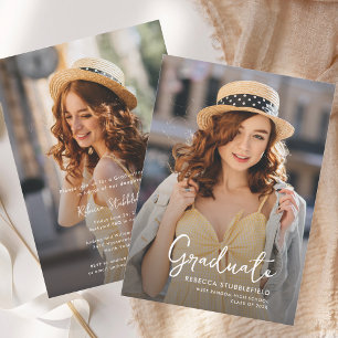 Modern Vertical Photo Graduation 2026 Invitation