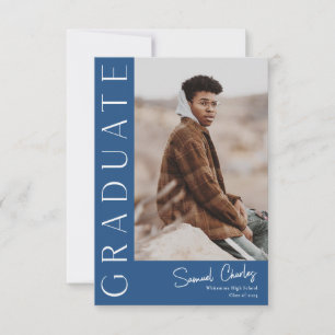 Modern Vertical Photo Graduation Invitation