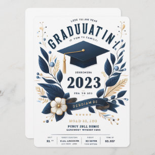 Modern Vertical Photo Graduation Invitation class