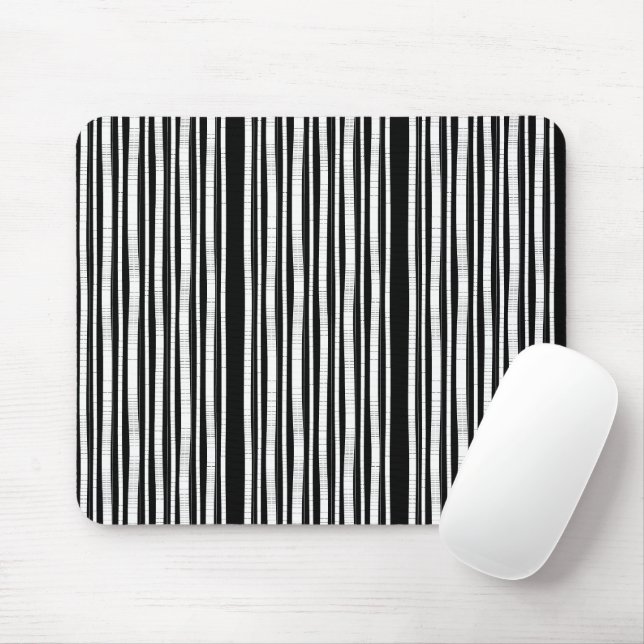 Modern Vertical Stripes Pattern Mouse Mat (With Mouse)