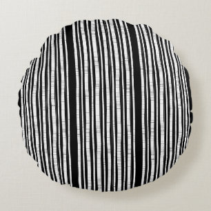 Modern Vertical Stripes Pattern Round Cushion