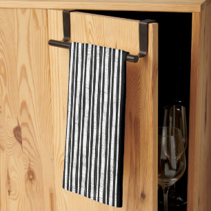 Modern Vertical Stripes Pattern Tea Towel