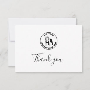 Modern Vet Business Logo Custom Thank You Card