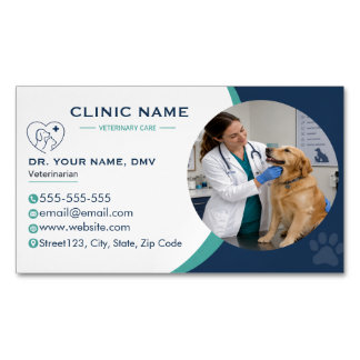 Modern Vet Clinic Vehicle Magnet with Photo