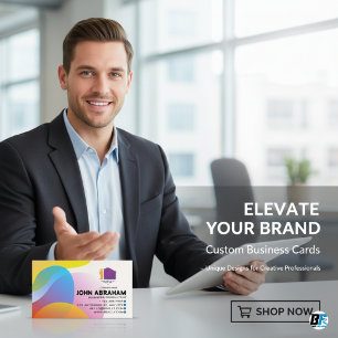 Modern Vibrant Abstract Gradient Consultant Business Card