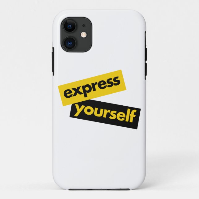 Modern, vibrant, bold graphic of Express Yourself Case-Mate iPhone Case (Back)