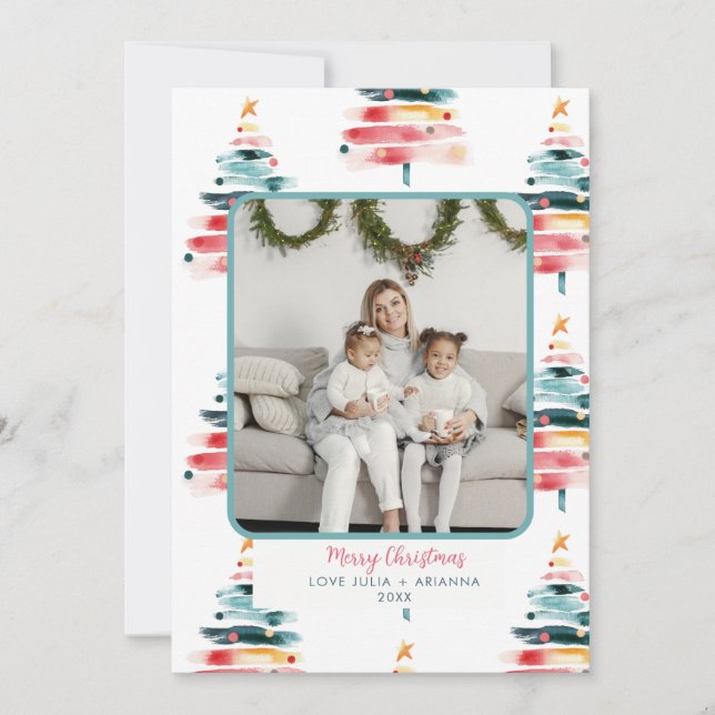 Modern Vibrant Christmas Card (Front)