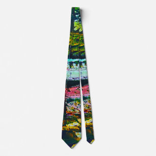 Modern vibrant contemporary colourful abstract art tie