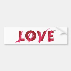 Modern, vibrant, cool, trendy design of Love Bumper Sticker