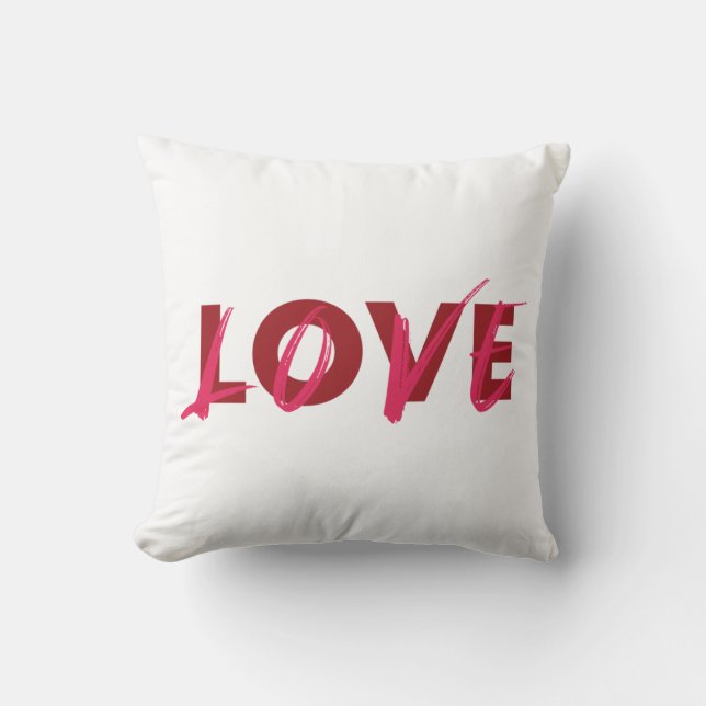 Modern, vibrant, cool, trendy design of Love Cushion (Front)