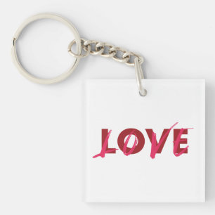 Modern, vibrant, cool, trendy design of Love Key Ring