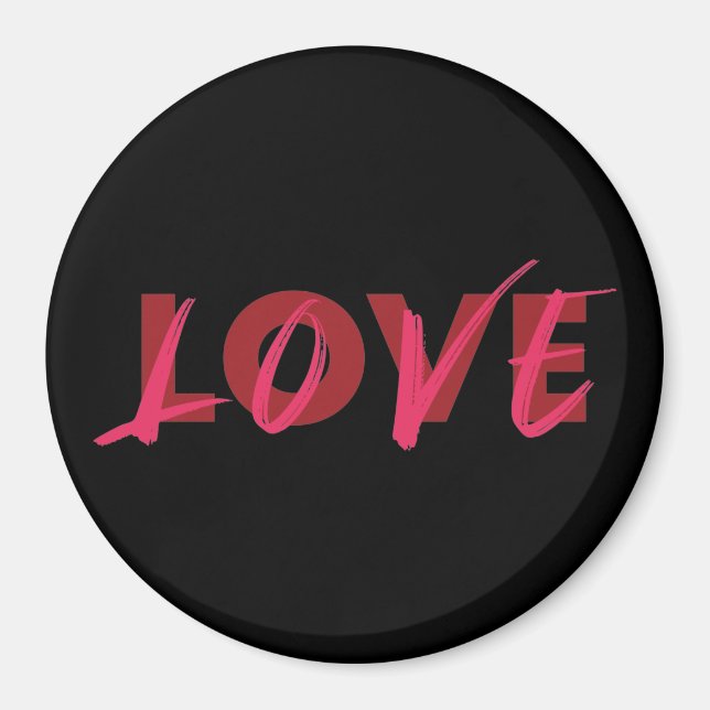 Modern, vibrant, cool, trendy design of Love Magnet (Front)