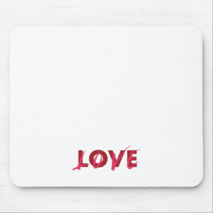 Modern, vibrant, cool, trendy design of Love Mouse Mat