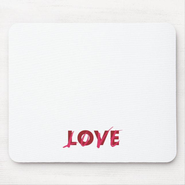 Modern, vibrant, cool, trendy design of Love Mouse Mat (Front)