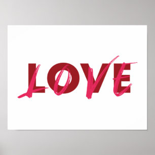 Modern, vibrant, cool, trendy design of Love Poster