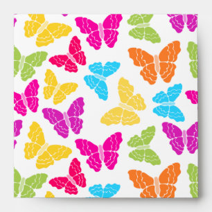 Modern Vibrant Rainbow Butterfly Cute Pattern  Envelope