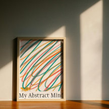 Modern Vibrant Scribble Art of My Abstract Mind