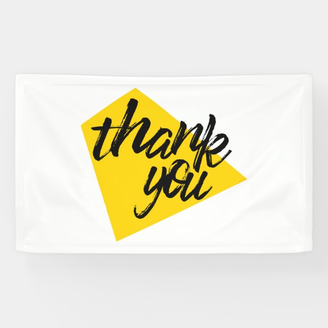Modern, vibrant typography design of Thank You Banner (Horizontal)
