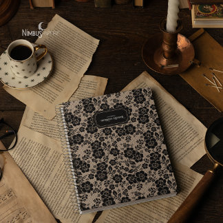 Modern Victorian Black Lace Ivory Journal