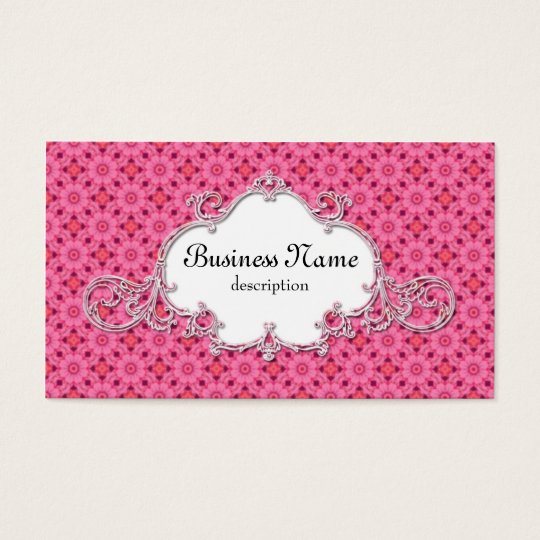 Modern Victorian Pink Flowers Business Cards