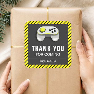 Modern Video Game Birthday Party Favour Sticker