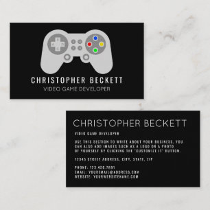 Modern Video Game Developer, Designer Business Card