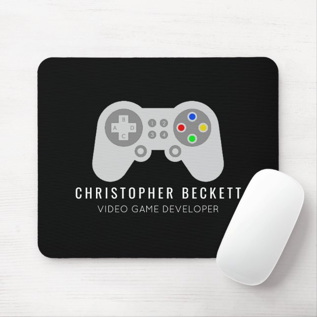 Modern Video Game Developer, Designer Mouse Mat (With Mouse)