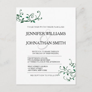 Modern Vines Wedding Invitations