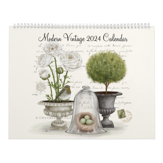 Modern Vintage 2024 Calendar (Cover)