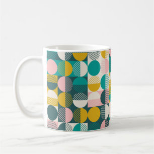 Modern vintage abstract seamless geometric pattern coffee mug