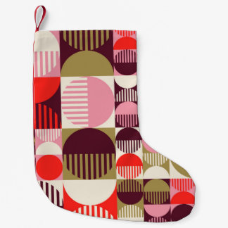 Modern vintage abstract seamless geometric pattern small christmas stocking