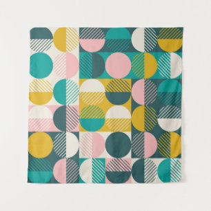 Modern vintage abstract seamless geometric pattern tapestry