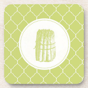 modern vintage aspargus coaster