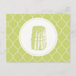 modern vintage aspargus postcard