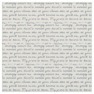 Modern vintage background with script text fabric